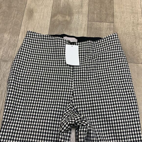 Womens NWT H&M Checkered High Waisted Ankle Casual Work Business Career Pants - Picture 3 of 8